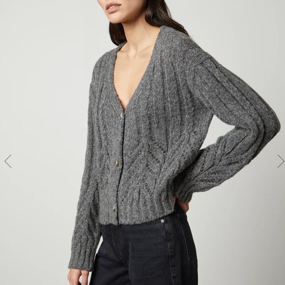 VELVET BY GRAHAM AND SPENCER HAZEL CARDIGAN NWT SZ L - Picture 1 of 5
